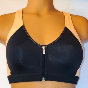 VSX Sexy Sport Bra Black Orange Victoria's Secret Small EUC